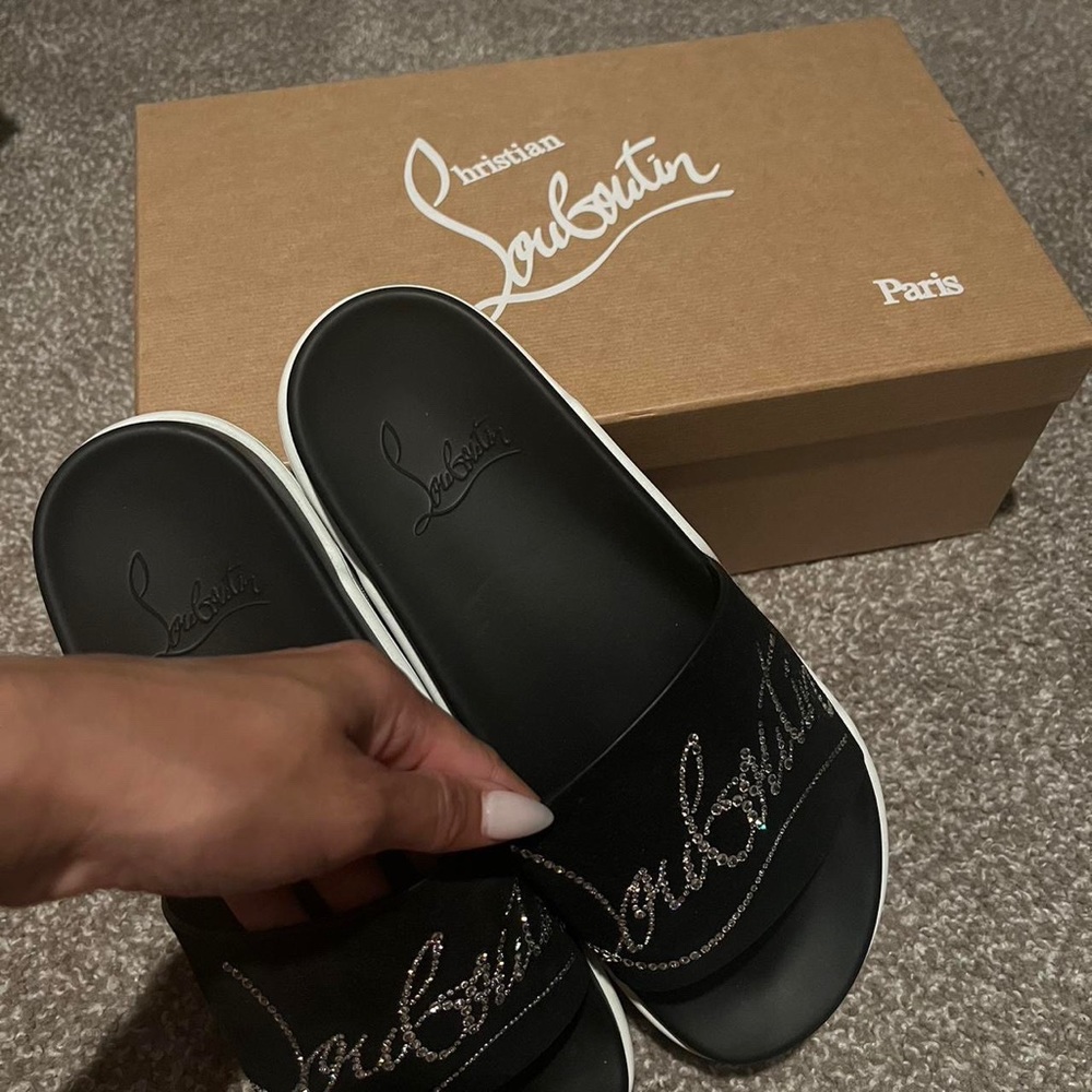 Christian Louboutin Slides - embellished